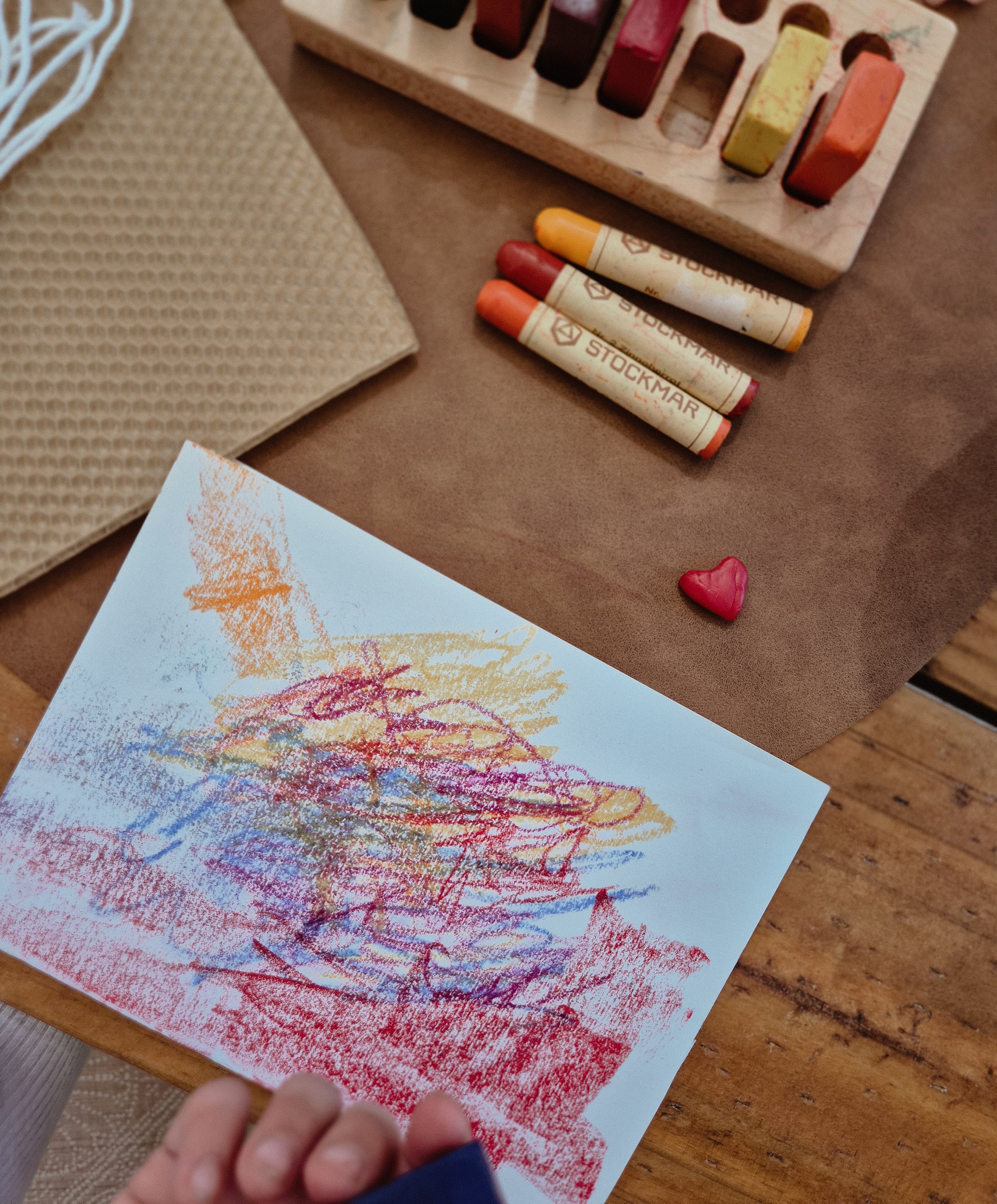 STOCKMAR Tin of 8 Wax Block Crayons