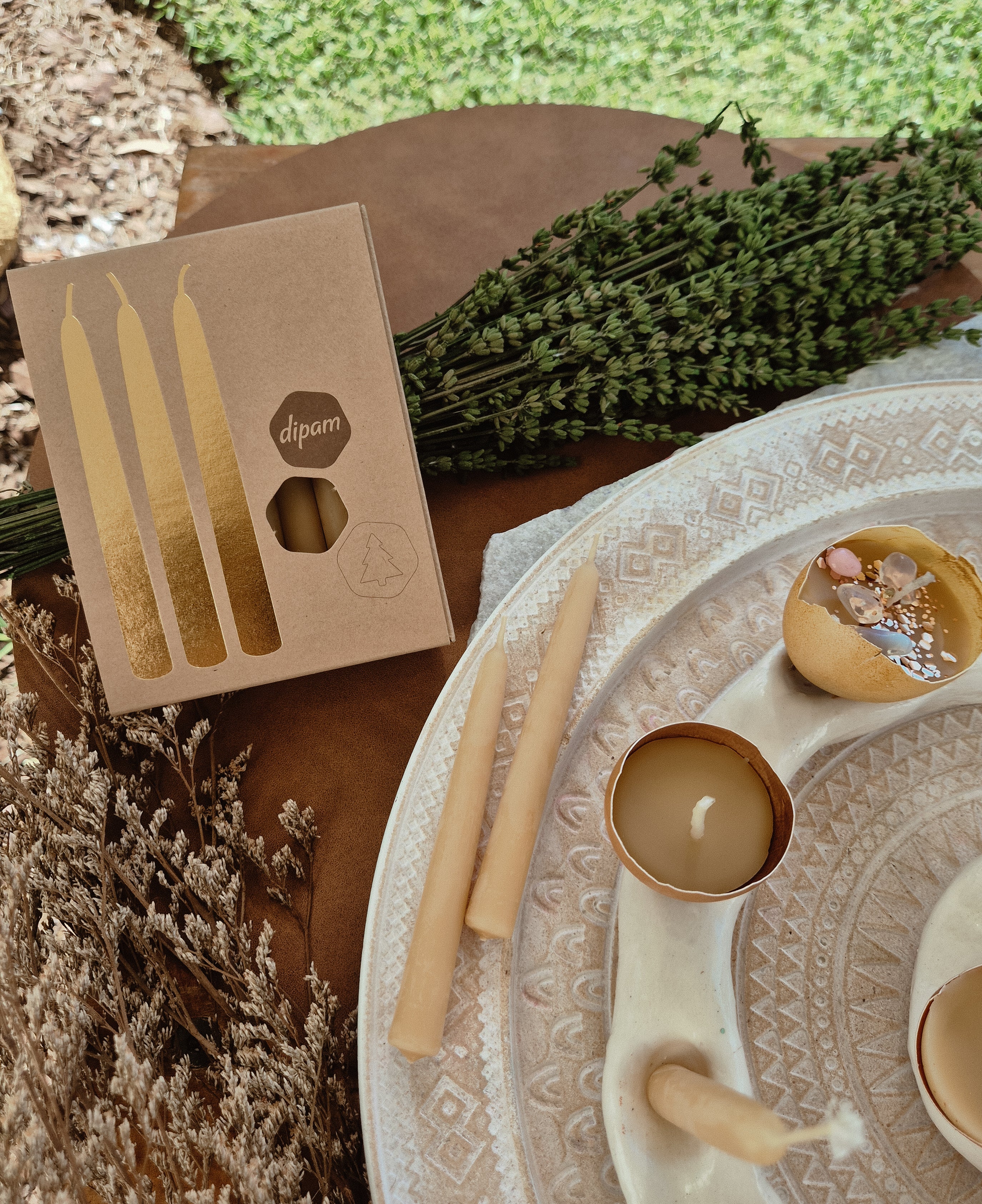 Dipam Beeswax Birthday Ring Candles