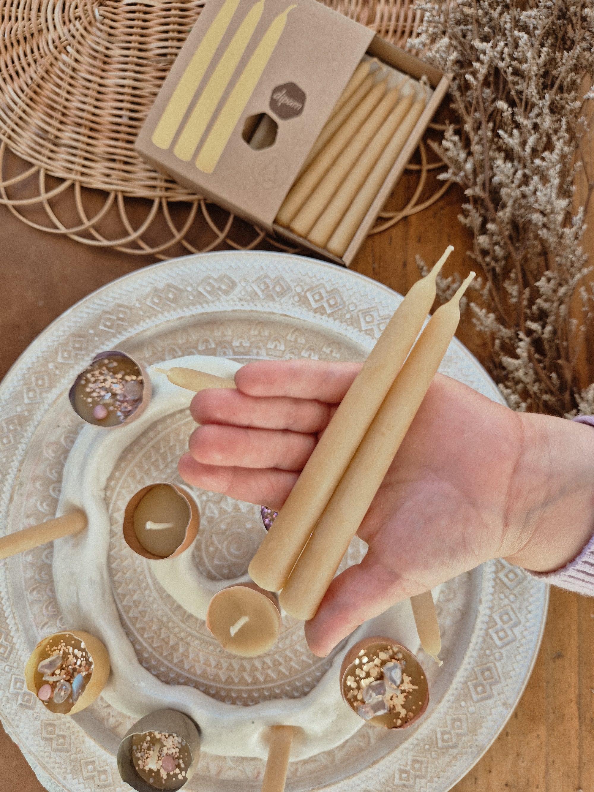 Dipam Beeswax Birthday Ring Candles